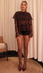 Cape Shirt With Bow / Chocolate