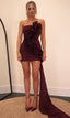 Anais Burgundy Ruffle Dress