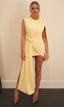 Athena Drape Dress / Lemon