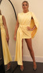Athena Drape Dress / Lemon