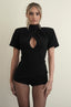 Twist Bodysuit / Black