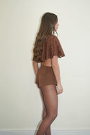 Estelle Lace Cape/ Chocolate