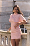 Nova Cape Dress / Peach