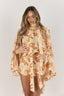 Citrus Floral Cape Top