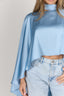 Satin Cape Top / Baby Blue