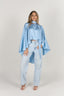 Satin Cape Top / Baby Blue