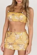 Yellow Shimmer Two-Piece Set