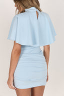 Nova Cape Dress / Baby blue