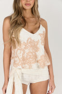 Flora Cami Top & Tie Short Set
