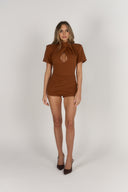 Twist Knicker Shorts / Tan