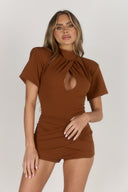 Twist Knicker Shorts / Tan