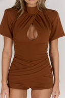 Twist Knicker Shorts / Tan