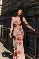 Selena Long Floral Print Dress