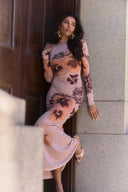 Selena Long Floral Print Dress