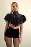 Lace Cape With Bow / Black