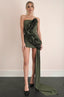 Anais Ruffle Dress / Khaki Green