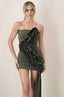 Anais Ruffle Dress / Khaki Green