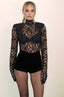 Allisa Lace Bodysuit / Black
