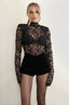 Allisa Lace Bodysuit / Black