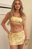 Yellow Shimmer Two-Piece Set