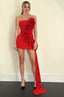 Anais Ruffle Dress / Red
