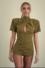 Twist Knicker Shorts / Olive